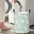 thumbnail image 5 of Rateoe Floral Daisy Pattern Round Laundry Hamper Basket, Tall Hamper Basket for Blanket Storage, Nursery Clothes Hamper for Laundry in Bedroom and College Dorm-, 5 of 6