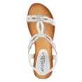 thumbnail image 3 of PATRIZIA Women’s Shining Slip-On Wedge Sandals – Crystal Embellished Cut-Out Design ladies slides with Comfy Silky Wrap and Flexible Rubber Sole, 3 of 7