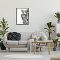 thumbnail image 2 of The Stupell Home Decor Collection White Tiger Close Up Black and White Photography Framed Giclee Texturized Art, 2 of 8
