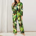 thumbnail image 2 of Daiia st. patrick’s day gnomes for Women's Long-Sleeved Pajama Set – Soft & Comfortable Sleepwear Button-Up Pajamas Cozy Lounge Wear-XX-Large, 2 of 7