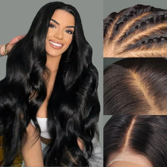 Fiudx Peluca Natural y Encaje Frontal, Ideal para Principiantes, Ideal para Uso Diario, Versátil, Fácil de Mantener, Incluye Accesorios.