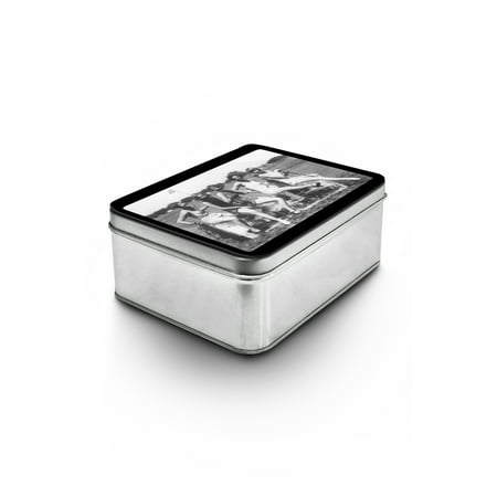 Golfer Tin - Female Golfers Sitting on Blocks of Ice Photograph (Keepsake Tin)