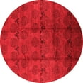 thumbnail image 1 of Ahgly Company Indoor Round Oriental Red Industrial Area Rugs, 8' Round, 1 of 4