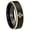 Black And Gold Step Edge, variant on Freemason Masonic Concave Black Tungsten Men Ring 10MM