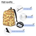 thumbnail image 4 of Rateoe Hot Dogs Pattern Canvas College Laptop Backpack,Travel Daypack,Durable Rucksack Travel Notebook Bag School Backpack Book Bag for Men Women-Medium, 4 of 7