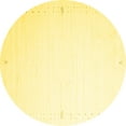 thumbnail image 1 of Ahgly Company Machine Washable Indoor Round Solid Yellow Modern Area Rugs, 4' Round, 1 of 4