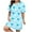 Sky Blue, variant on WHEANG Nightgowns for Women Plus Size Heart Print Summer Dresses Crew Neck Short Sleeve Stretchy Loose Sleep Dress Soft Casual Loungewear Sleepshirt Oversized Midi Pajama Dress XL Blue