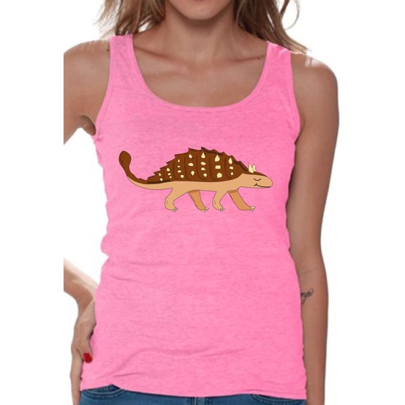 Awkward Styles Dinosaur Tanks Ankylosaurus Shirts for Women Ankylosaurus Tank Top Spirit Animal Shirts for Women Ankylosaurus Outfit Gifts for Her Dinosaur Themed Party Dinosaur Gifts for Women