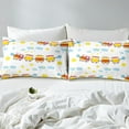 thumbnail image 4 of Erosebridal Cartoon Bus Car Fitted Sheet Full, Construction Vehicle Fitted Sheet Set Full, Colorful Flower Decor（No Top Sheet）, 4 of 6