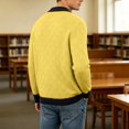 thumbnail image 4 of Men Sweaters Knit Tops Blouse Men Autumn Winter Outdoor Daily Casual Long Sleeve Pullover Knitwear, 4 of 6