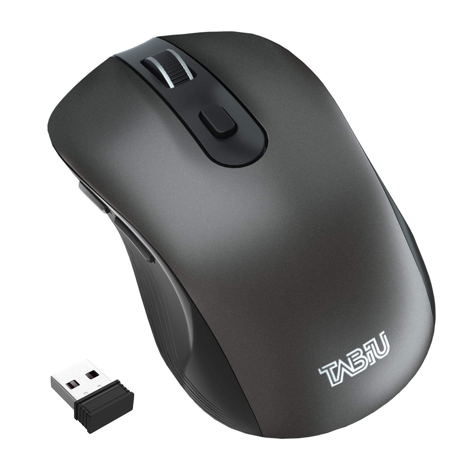 Portable Mobile Mouse Wireless Mouse【Silent & Convenient & Portable】Comfortable 2.4G Ergonomic Full Size Cordless Mice Easy Connect With Laptop/PC/Windows/Mac Etc.-Intelligent Energy Saving Programmab 