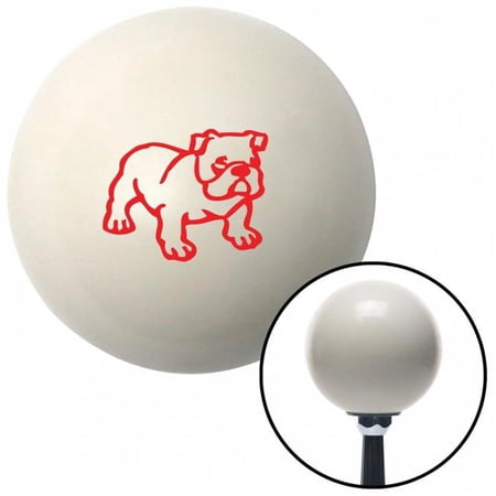 American Shifter Red English Bulldog Ivory Shift Knob with M16 x 1.5 Insert Shifter Auto Manual Brody