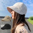 thumbnail image 3 of Wide Brim Hat Women Outdoor Beach Bucket Hat Visors Fisherman Cap Panama Caps, 3 of 5