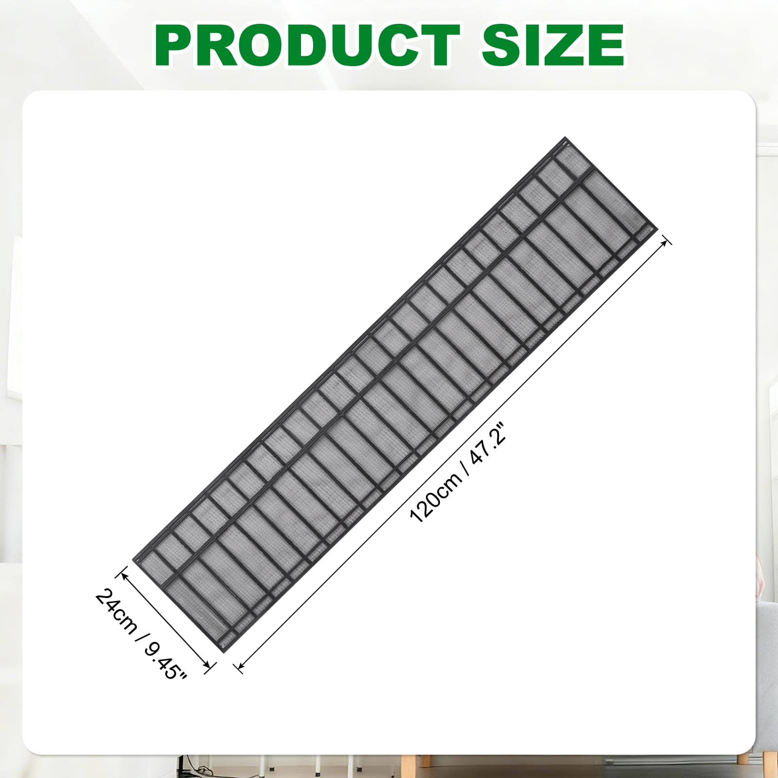 Uxcell Room Air Conditioner Filters Replacement (47" x 9.4") - Air Filter Replacement Parts Nylon Air Filter Screen Mesh Sheet for Home/Air Conditioning