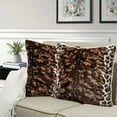 thumbnail image 3 of Home Soft Things Faux Fur 2 Piece Throw Pillow Cover Set - ML Leopard - 20'' x 20'', 3 of 6