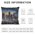 thumbnail image 5 of Sheronv City Skyline Graphic Decorative Throw Pillow Cover for Home Couch Living Room Bed Sofa - High-Quality Year-Round Use for Car Bedroom - 1PC 12x12in, 5 of 5