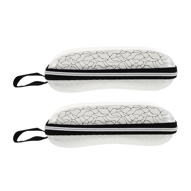 Weiweiguan 2 Pcs Simple Glasses Leather Protection Boxes Frame Storage Cases for Protection