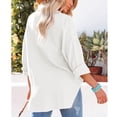 thumbnail image 4 of Womens Oversized Button Down Blouse Top Collared Long Sleeve Gauze Shirts, 4 of 6