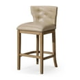 thumbnail image 1 of Open Box Maven Lane Hugo Bar Stool Weathered Oak Finish w/Avanti Vegan Leather, 1 of 6