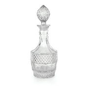 Twine Vintage Crystal Decanter - Cut Crystal Liquor Decanter for Wine, Dishwasher Safe Crystal, 26 Ounces - Set of 1