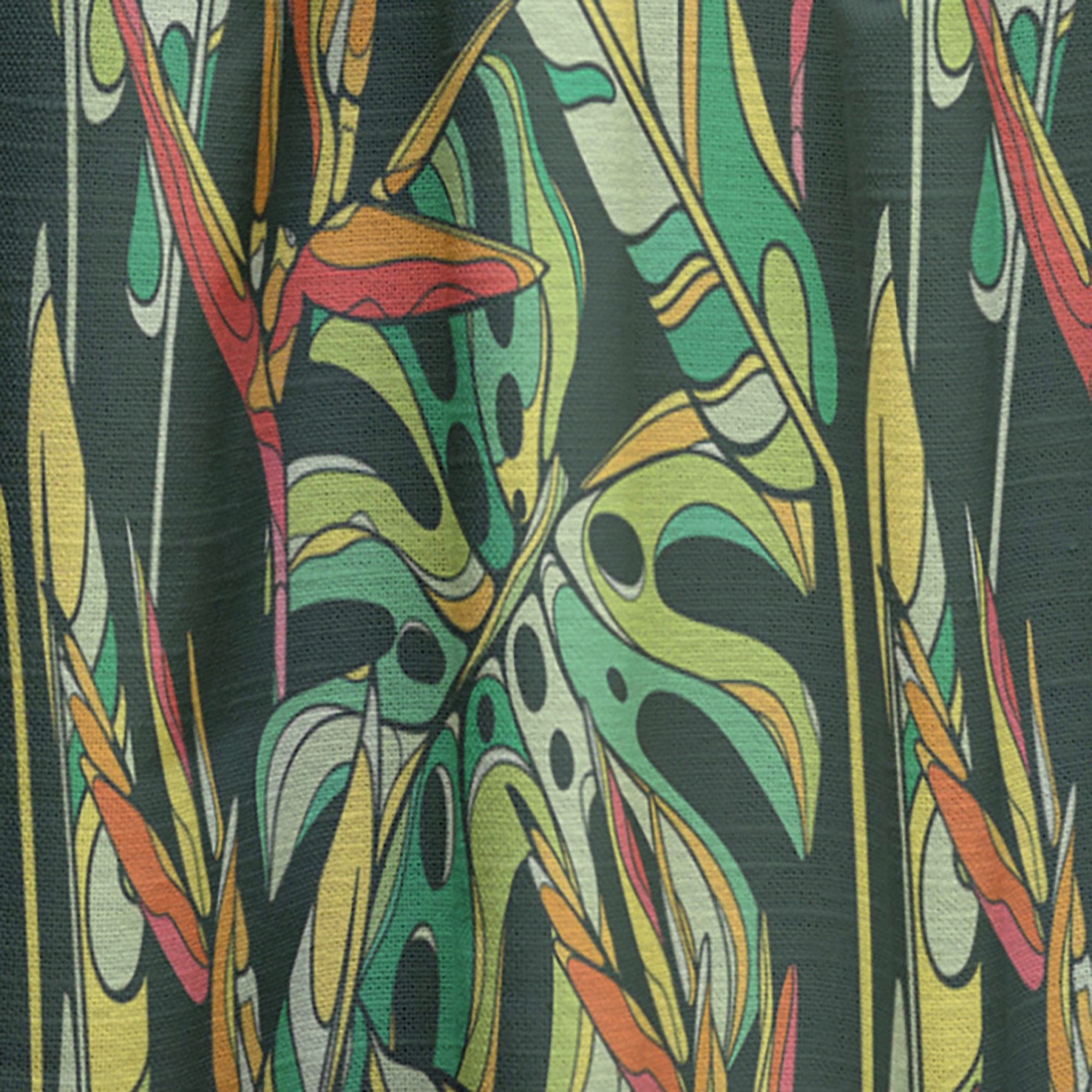 Designart 'Tropical Foliage Mood V' Tropical Curtain Panel