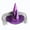 Purple, variant on Halloween Witch Hat Decorations, Gothic Tulles Wizard Hats with Rose Party Supplies for Parties Holiday Celebration Home Birthday Wedding Decor