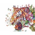 thumbnail image 2 of Cuadros Decorativos Flores tigre punto de cruz completo 11CT hilo de algodón DIY impreso bordado Kits Wdftyju embutido en tela, 2 of 9
