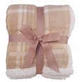 thumbnail image 1 of Simplicity Faux Fur Luxury Sherpa Plain Throw Blanket 50"x60", Khaki R, 1 of 1