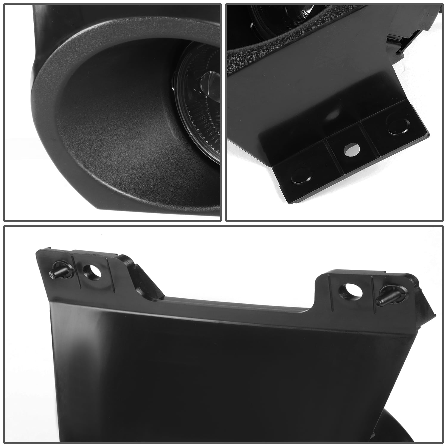 For 2009 to 2014 Ford F-150 Pair of Clear Lens Full LED Lighting Driving Fog Lights Lamps with Switch and Bezels 12 13