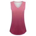 thumbnail image 2 of YAGHYAGH Womens Sleeveless V Neck Blouse T Shirt Gradient Color Tank Top, 2 of 4