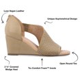 thumbnail image 6 of Journee Womens Aretha Back Heel Zip Peep Toe Wedge Sandals, Widths Available, 6 of 9