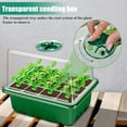 thumbnail image 3 of Yesbay Seeds Starter Tray 6 Cells/12 Cells Seeds Germination Tray with Adjustable Humidity Vent Plant Nursery Box for Indoor Garden Bonsai Seedlings Starting Growing, 3 of 8