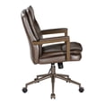 thumbnail image 6 of Woodlands Office Chair in Chocolate Faux Leather, 6 of 10