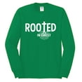 thumbnail image 2 of Wild Bobby Rooted in Christ Inspirational/Christian Men Long Sleeve Shirt, Kelly, X-Large, 2 of 5