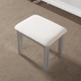thumbnail image 4 of ZXNYH Moniya White Wood Vanity Table and Stool Set Medium, 4 of 7