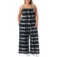 thumbnail image 1 of GRACE & GRANDEUR Mono de mujer de talla grande, con tirantes ajustables, sin mangas, elástico, de pierna ancha, casual de verano, pantalones largos, 3X negro, 1 of 6