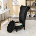thumbnail image 5 of US Pride Furniture Gosser 20" Wide Velvet High Back Vanity Chair for Living Room, Black, 5 of 5