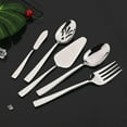 thumbnail image 2 of 5-Piece Glossy Handle Silverware Hostess Set Stainless Steel Flatware Serving Set for Buffet Party Home Restaurant Mirror Polished Dishwasher Safe, 2 of 5
