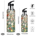 thumbnail image 2 of Yayeee 20oz Insulated Water Bottle Double Wall Stainless Steel with Flip Straw Lid, Beige Floral Garden, 2 of 7