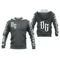 thumbnail image 4 of Original Gangster Gray with White Hoody AOP Unisex Zip Hoodie, 4 of 7