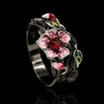 thumbnail image 2 of Blossoms Anillo Bohemio para Mujeres Anillo Chunky Vintage Anillo Rosa Boho Anillo Rosa Grabado Blossoms Hollow Statement Rings, 2 of 6