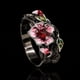 thumbnail image 2 of Blossoms Anillo Bohemio para Mujeres Anillo Chunky Vintage Anillo Rosa Boho Anillo Rosa Grabado Blossoms Hollow Statement Rings, 2 of 6