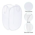 thumbnail image 3 of Cesto de Ropa de Malla Uxcell, Cestas de Ropa Plegables, Blanco, 3 of 7