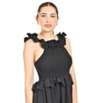 thumbnail image 4 of Vestido largo con olanes Roman Fashion/ Juvenil, 4360 (Negro) negro CH, 4 of 5
