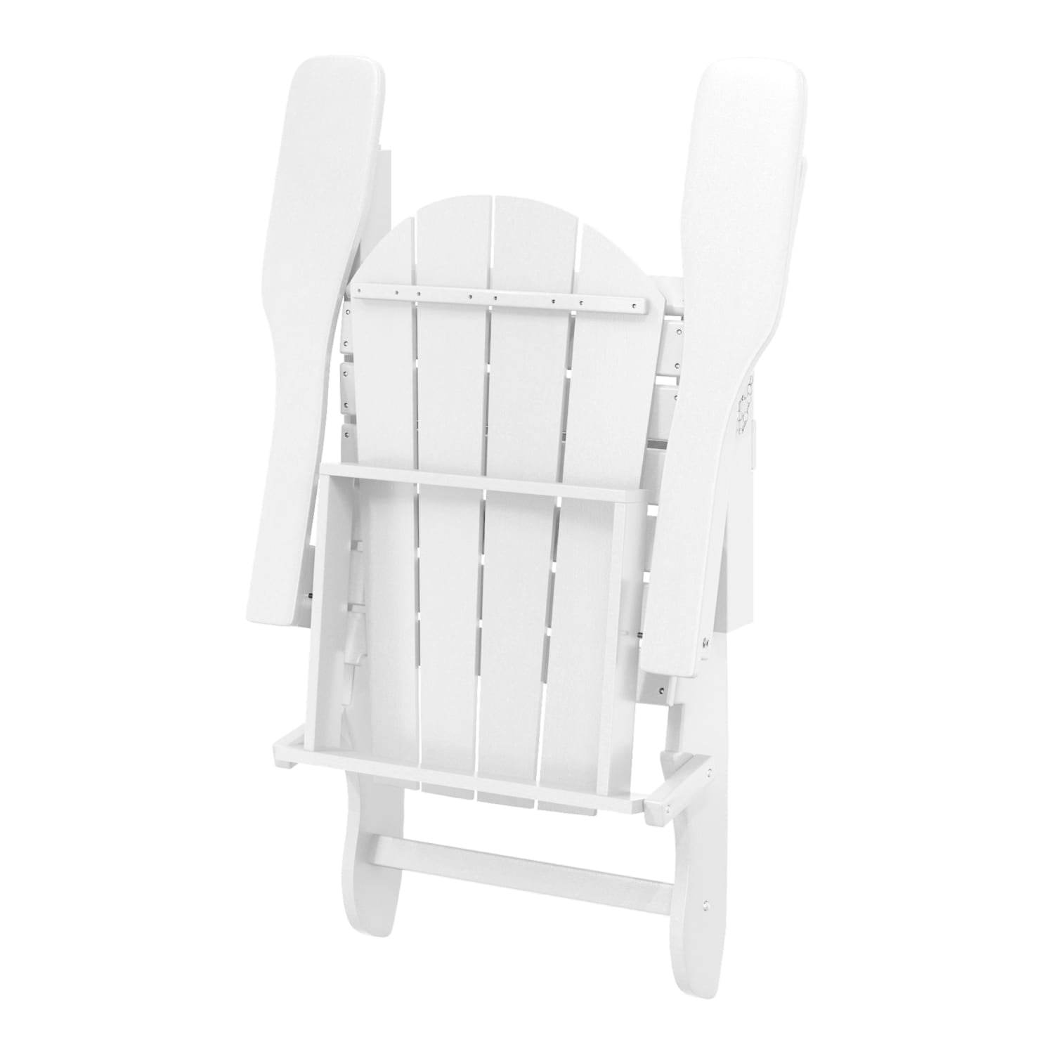 WestinTrends Malibu Outdoor Folding HDPE Adirondack Deck Chair - Patio & Outdoor Lounge, Weather‑Resistant, White