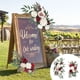 thumbnail image 1 of Flores de arco para boda (paquete de 2), rosas artificiales polvorientas para decoración de letreros de bienvenida y arcos florales para ceremonias y recepciones (rosas ruborizadas y blancas), 1 of 6