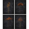 thumbnail image 2 of PixonSign Framed Wall Art Dark Moody Floral Prints, Set of 4 Wildflower Still Life Paintings, Minimalism Wall Décor, Nature Wilderness Adhesive Canvas Posters for Home Decor - 11"x14" Black, 2 of 5