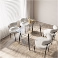 thumbnail image 6 of Modern 4-6 Seater Tempered Glass Dining Table with Black Metal Legs, Minimalist Rectangular Kitchen Table for Living Room Dining Area, 6 of 10