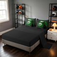 thumbnail image 5 of Manfei Football Sport Full Size Bedding Sets, Gradient Lightning Full Size Bed in a Bag, Royal Blue Crack Glow, Black Reversible 7pcs, 5 of 6