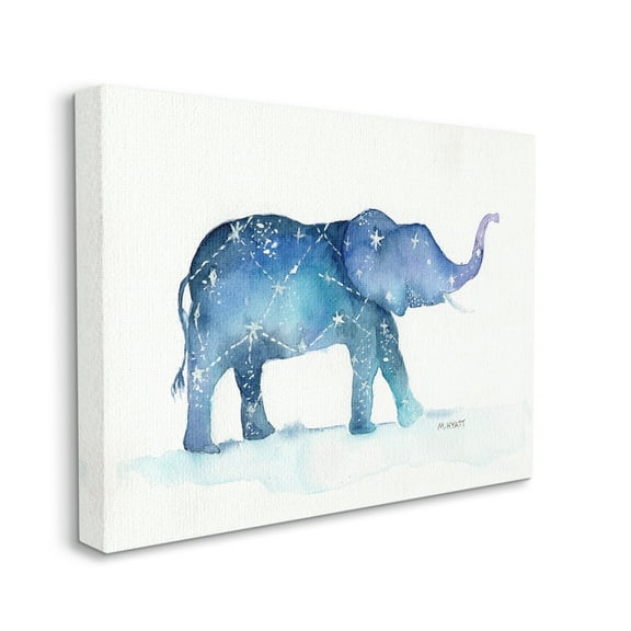 Stupell Industries Elephant March with Abstract Night Sky Constellation Canvas Wall Art, 24 x 30, Design by Melissa Hyatt LLC
